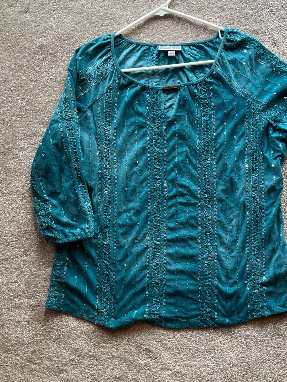 Teal Colored BOHO Shirt